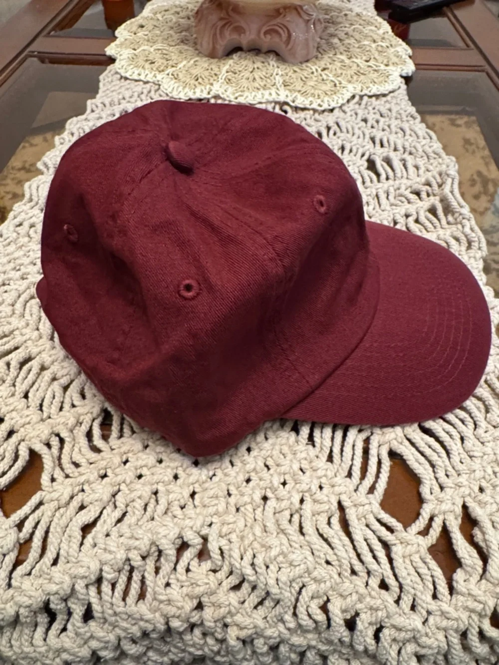 Polo by Ralph Lauren Burgundy Embroidered Pony Baseball Cap NWOT
